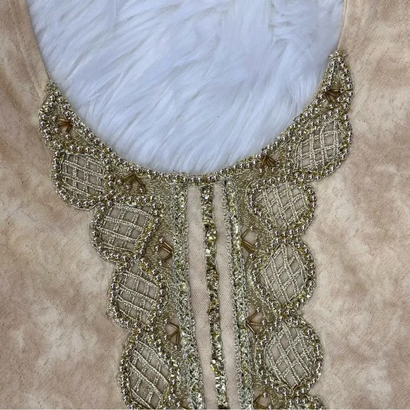 ๐SOLD๐Free People Beaded Secret Heart Tank Top Gold Embellishments Size Small - Picture 3 of 10